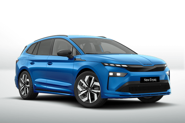 Render of a Enyaq Sportline on a white background