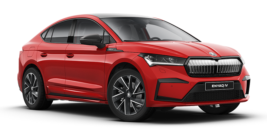 PNG Render of a Enyaq Sportline coupe with a transparent background