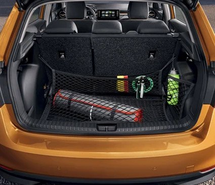 Boot nets in a Fabia securing loose cargo