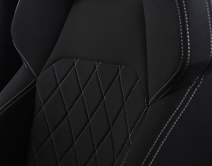 Close-up of the drivers cockpit in a Skoda Sportline