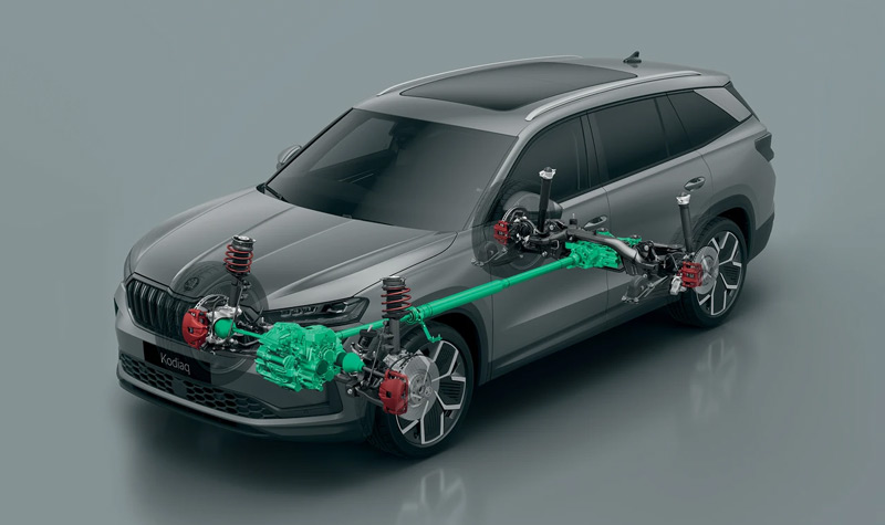 X-Ray image of a Kodiaq drive train
