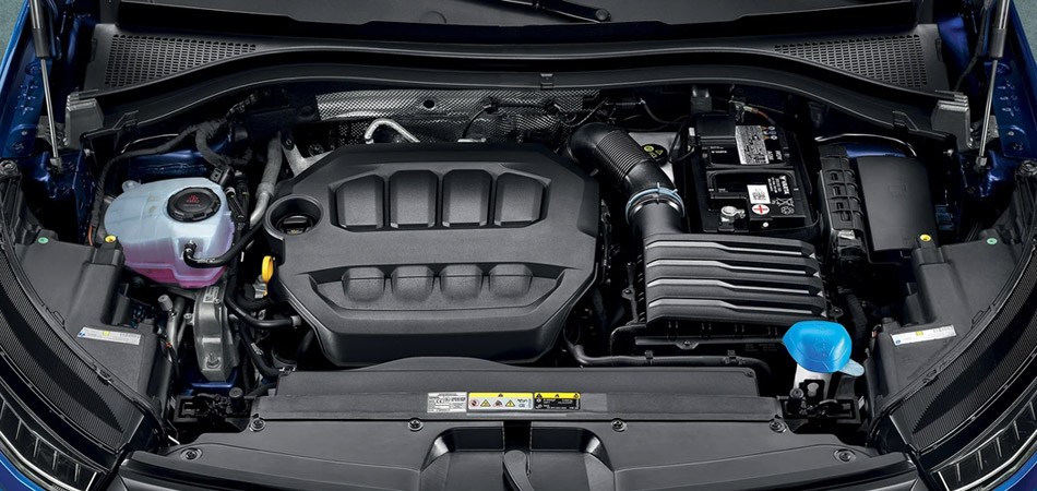 Fron view of the Kodiaq RS engine