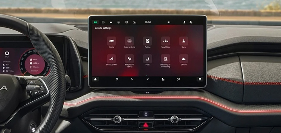 Infotainment screen in a Skoda Kodaiq Sportline