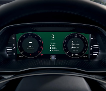 Skoda drivers display screen