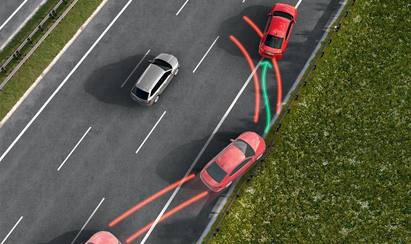 Visualisation of mulit-collision brakes in a Skoda 