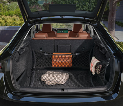 large storage compartment between the front seats